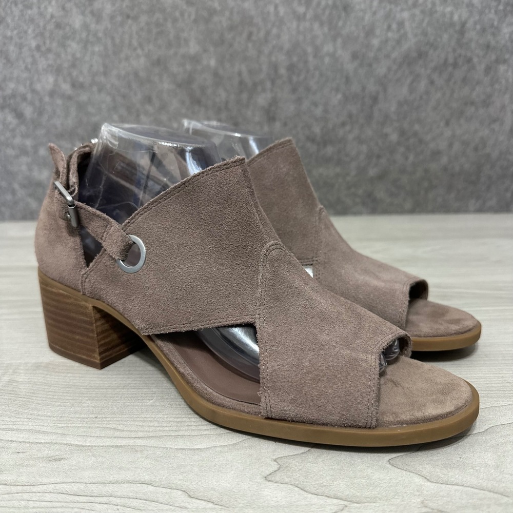 Koolaburra‎ by UGG Kaiah Sandals Womens 10 Taupe Suede Shootie Block Heel Buckle